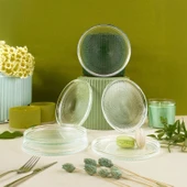 Fecra Loren 6'lı Pasta Tabağı Seti Natürel 16 Cm - 1