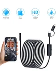 Endoskop Yılan Video Kamera Ios Ve Android Uyumlu Led’li 10 Metre 8 Mm Sert Kablo 2mp - 1