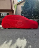 Kırmızı Penye Universal Hatchback Branda  Renault Clio, VW Polo, Hyundai i20, Toyota Yaris, Opel Corsa Uyumlu, Kompakt ve Pratik Koruma - 3