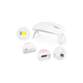 Beyaz Güneş Mini 6W Tırnak Kurutucu Lamba Taşınabilir 6 LED UV Manikür Makinesi - 2