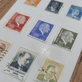 Dekoratif Çerçeveli Nostaljik Pul Koleksiyonu (4 Adet Tablo) - 3