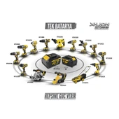 RTX3020 Şarjlı Darbeli Matkap Kömürsüz 150 Nm 2x4 Ah Plus Çift Akü Hızlı Şarj X-Lion - Akü Dahil - 6