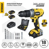 RTX1820 Şarjlı Darbeli Matkap 50 Nm 2x2 Ah Çift Akü X-Lion - Akü Dahil - 1