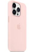 Apple iPhone 14 Pro için MagSafe özellikli Silikon Kılıf - Puslu Pembe ​​​​​​​Outlet - 5