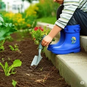 Konçlu Erkek Çocuk Yağmur Çizmesi 26-35 Mavi thumbnail 1