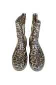 Bahçe ve Yağmur Çiçekli Kadın Çizmesi 36-40 Leopar - 1