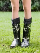 Konçlu Kadın Yağmur Çizmesi 36-40 Kamuflaj thumbnail 1