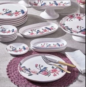 Fecra Pink Bird 18 Parça Servis ve Sunum Seti - 1