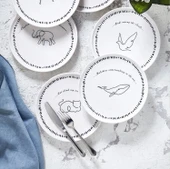 Fecra Animal 6 Parça Pasta Tabağı Seti - 2