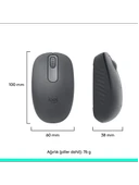 Logitech M196 Bluetooth Kablosuz Mouse ve Nero 15.6 inç Notebook Sırt Çantası - Siyah - 4