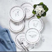 Fecra Animal 6 Parça Pasta Tabağı Seti - 1