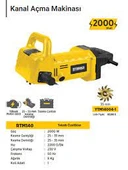 Rtrmax RTM140 Duvar Kanal Açma Makinası 2000Watt 25-35MM - 3