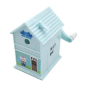 Bafix Dream Cabin Ev Şekilli Masaüstü Kollu Kalemtıraş Mavi Kedi 9605 - 1