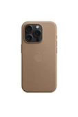 Apple iPhone 15 Pro için MagSafe özellikli Mikro Dokuma Kılıf - Vizon Grisi ​​​​​​​ Outlet - 4