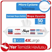 Nessiworld Sleepy Yer Temizlik Havlusu Mop Uyumlu 50 Adet Çamaşır Suyu - 1
