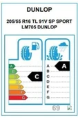 Dunlop SP Sport LM705 205/55 R16 91V Yaz Lastiği - 2025 - 2