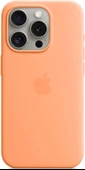 Apple iPhone 15 Pro için MagSafe özellikli Silikon Kılıf - Turuncu Sorbe Outlet - 1