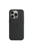 Apple iPhone 15 Pro için MagSafe özellikli Silikon Kılıf - Siyah ​​​​​​​Outlet - 1