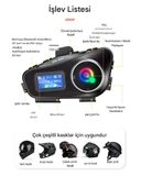 Q58 Max Motosiklet Kask Kulaklık İnterkom Bluetooth FM Radyo SD Kart Destekli EQ Özellikli İntercom - 8