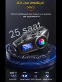 Q58 Max Motosiklet Kask Kulaklık İnterkom Bluetooth FM Radyo SD Kart Destekli EQ Özellikli İntercom - 2