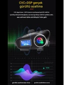 Q58 Max Motosiklet Kask Kulaklık İnterkom Bluetooth FM Radyo SD Kart Destekli EQ Özellikli İntercom - 7