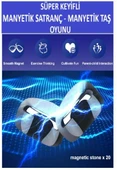 Süper Keyifli Manyetik Satranç-20 Taşlı Manyetik(Güçlü) Taş Oyunu- Harika Vakit Geçirmek Için Hediye - 2