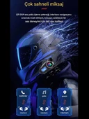 Q58 Max Motosiklet Kask Kulaklık İnterkom Bluetooth FM Radyo SD Kart Destekli EQ Özellikli İntercom - 3