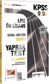 Yargı 2026 Kpss Lise Önlisans Tarih Yaprak Test - 1