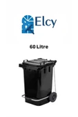 ELCY 60 LT Plastik Pedallı Çöp Konteyneri Siyah -Isıya Karşı Dayanıklı - 1