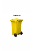 ELCY 60 LT Plastik Çöp Konteyneri Sarı -Isıya Karşı Dayanıklı - 2