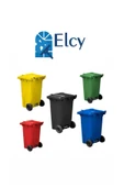 ELCY 5 Adet 120 LT Tüm Renkler Plastik Çöp Konteyneri 120 LT Isıya Karşı Dayanıklı thumbnail 1