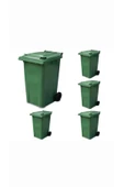ELCY 240 LT 5 Adet Yeşil Plastik Çöp Konteyneri Isıya Karşı Dayanıklı - 2