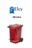 ELCY 60 LT Plastik Pedallı Çöp Konteyneri Kırmızı -Isıya Karşı Dayanıklı - 1