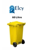 ELCY 60 LT Plastik Çöp Konteyneri Sarı -Isıya Karşı Dayanıklı - 1