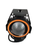 2 Adet Motosiklet Scooter Uyumlu Mercekli Led Sis Farı Projektör Led Lens 1 Çift - 1