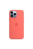 Apple MagSafe özellikli Silikon Kılıf (iPhone 13 Pro Max) - Pembe Pomelo Outlet - 4