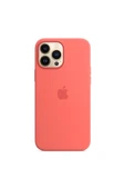 Apple MagSafe özellikli Silikon Kılıf (iPhone 13 Pro Max) - Pembe Pomelo Outlet - 3