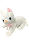 Sesli Beyaz Kedi Peluş 30 Cm. - 1