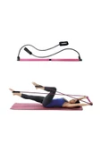 Delta Squat Pilates Jimnastik Egzersiz Çubuğu Portable Studio Squat Barı-FUŞYA - 1