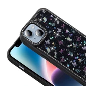 Apple iPhone 13 Kılıf Taşlı ve Simli Tasarım Zore Azra Kapak - 5
