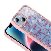 Apple iPhone 13 Kılıf Taşlı ve Simli Tasarım Zore Azra Kapak - 7