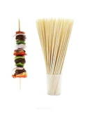 Hayal Sepeti Bambu 5mm Kalın Ahşap Çöp Şiş Çubuğu 50 Cm - 25 Adet - 2