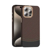 iPhone 15 Pro Kılıf M-safe Şarj Özellikli Karbon Fiber Görünümlü Gros Kılıf thumbnail 7