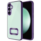 Galaxy S24 FE Kılıf Kamera Korumalı Logo Gösteren Zore Omega Kapak - 8