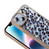 Apple iPhone 13 Kılıf Taşlı ve Simli Tasarım Zore Azra Kapak - 6