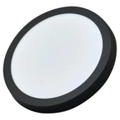 ZMR 24w Yuvarlak Led Armatür 6500k SİYAH Kasa Beyaz Işık IP20 280x30mm thumbnail 1