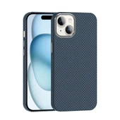 iPhone 13 Kılıf M-safe Şarj Özellikli Karbon Fiber Görünümlü Gros Kılıf thumbnail 3