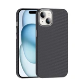 iPhone 13 Kılıf M-safe Şarj Özellikli Karbon Fiber Görünümlü Gros Kılıf thumbnail 2