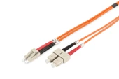 Digitus LC-SC Fiber Optik Patch Kablo, 1 metre, Multimode, Duplex, 50/125 - 1