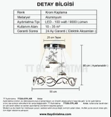 TT Aydınlatma TT335-3TPL-KR  Krom Kaplama 3 Toplu 3 Renk Modüllü L thumbnail 4